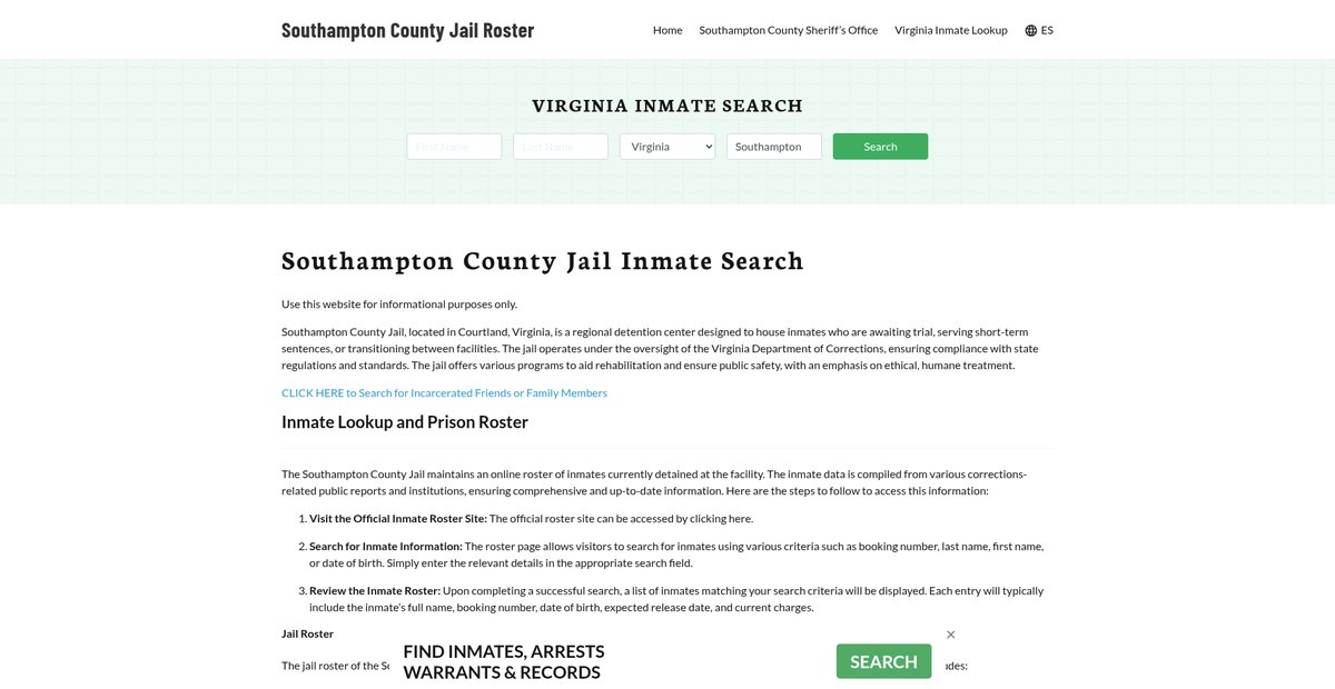 Preview of southamptoncountyjail.org