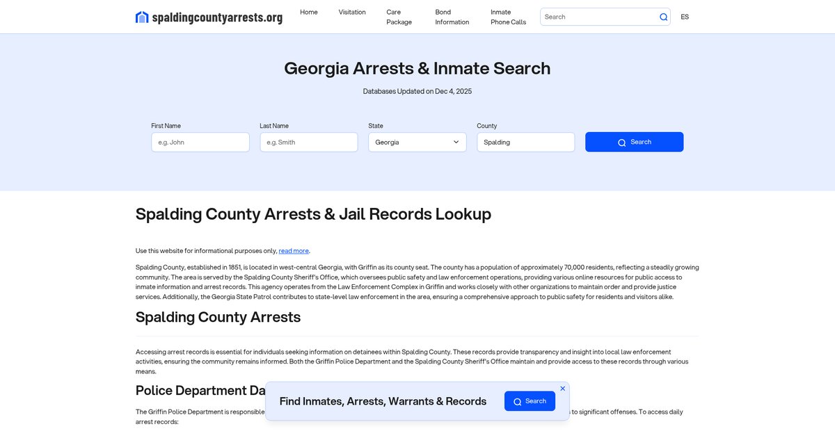 Preview of spaldingcountyarrests.org