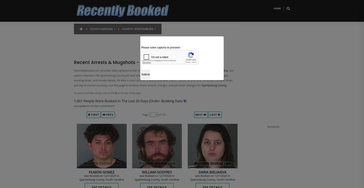 Preview of recentlybooked.com