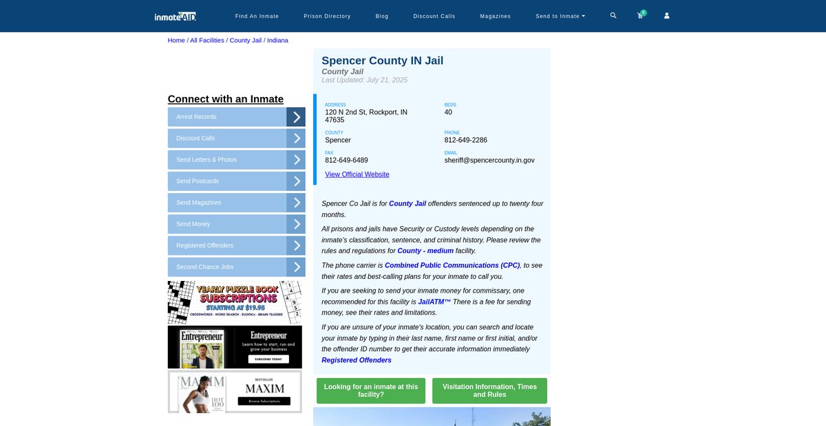 Preview of inmateaid.com