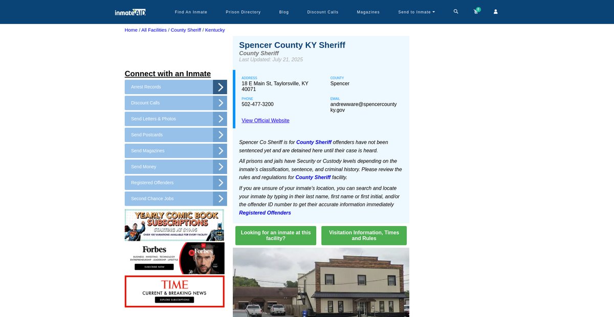 Preview of inmateaid.com