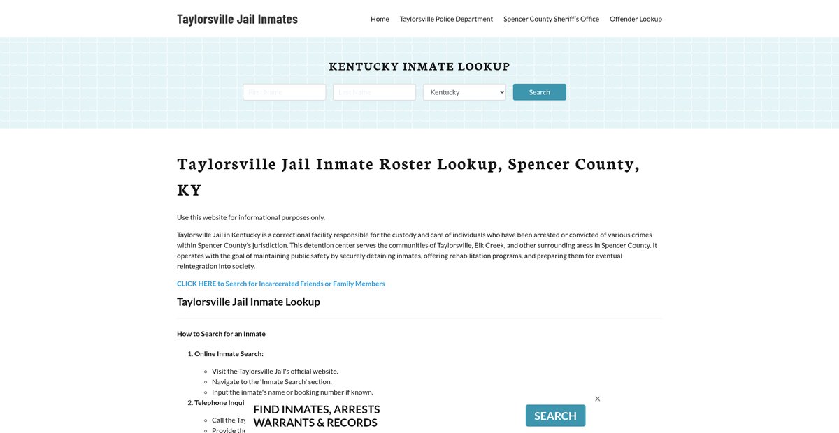 Preview of taylorsvillejail.org