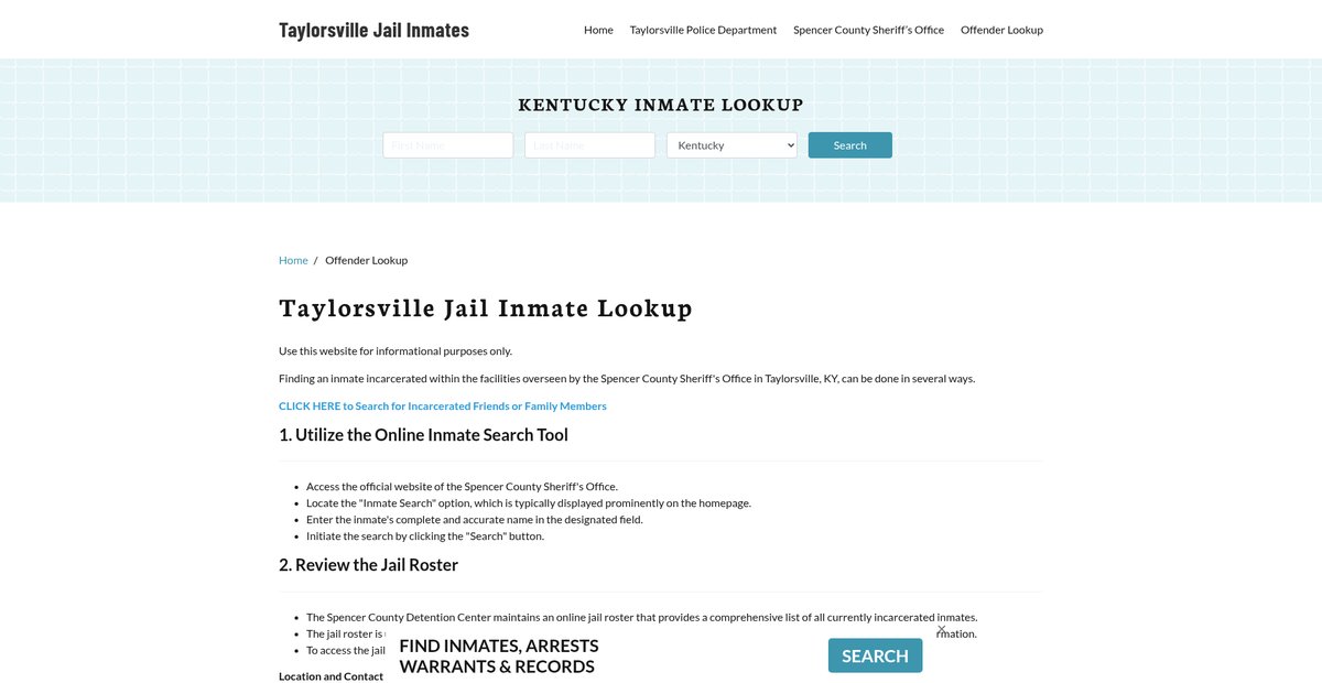 Preview of taylorsvillejail.org