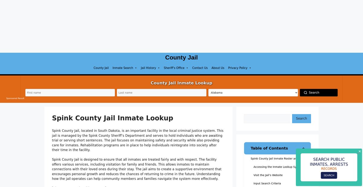 Preview of spink.countyjail.org