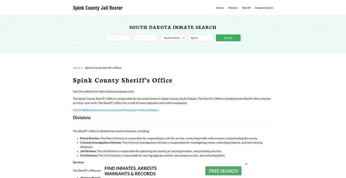 Preview of spinkcountyjail.org