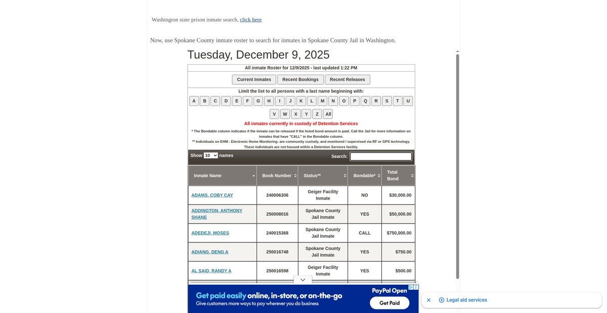 Preview of inmatesearchwa.org
