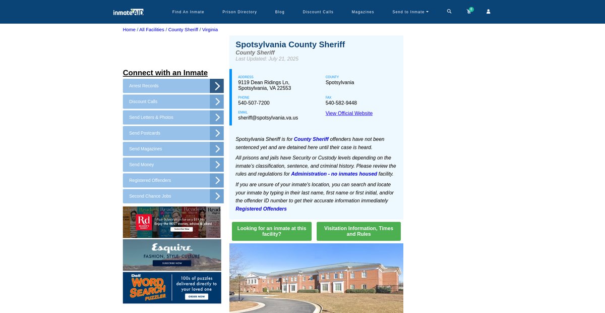 Preview of inmateaid.com