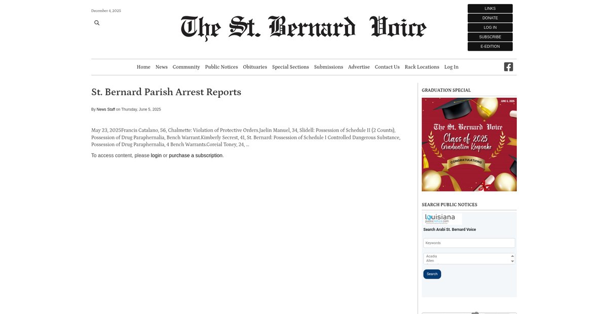 Preview of thestbernardvoice.com