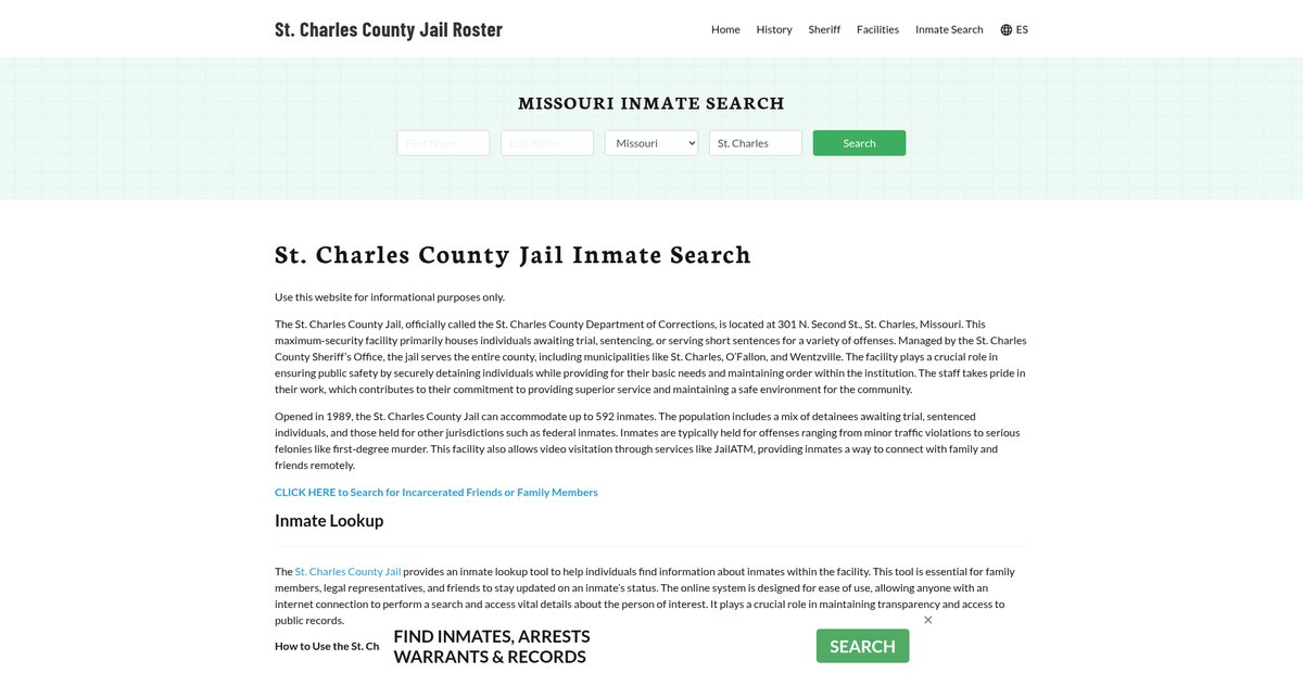 Preview of stcharlescountyjail.org