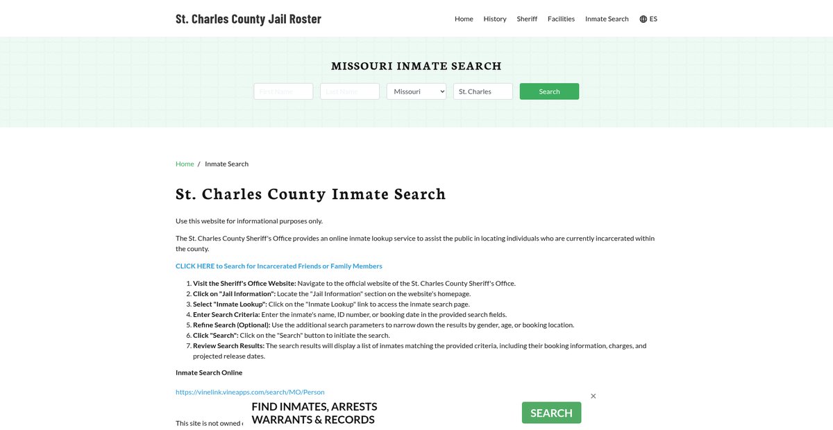 Preview of stcharlescountyjail.org