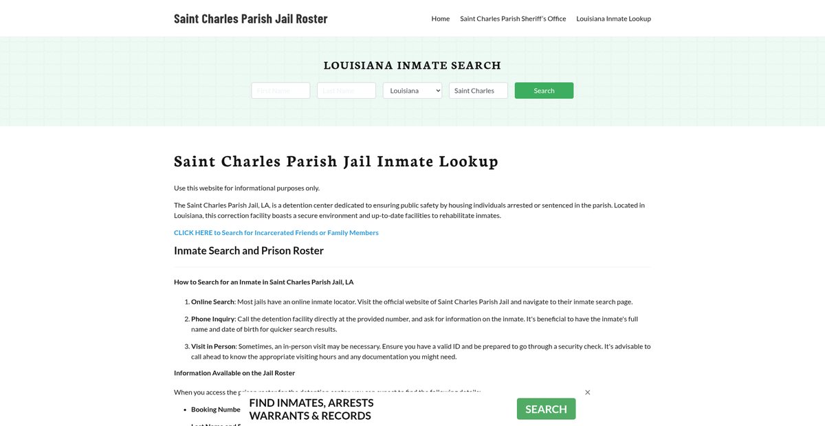 Preview of saintcharlesparishjail.org