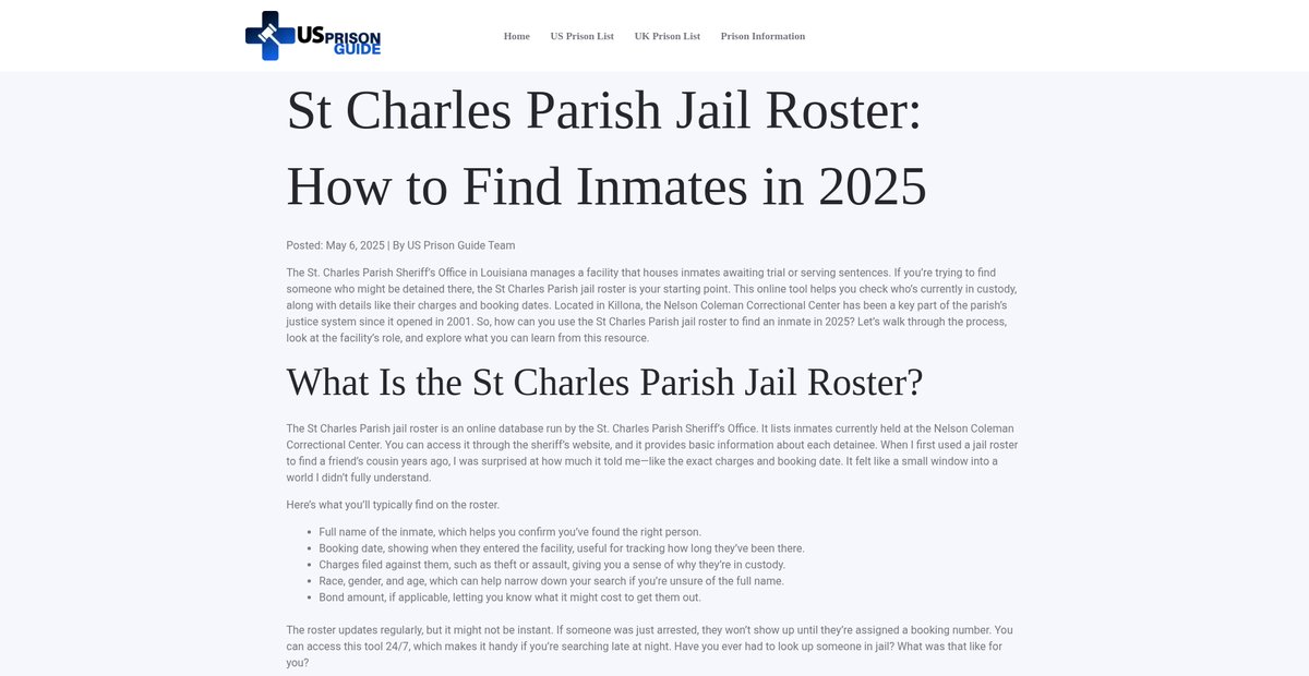 Preview of usprisonguide.com