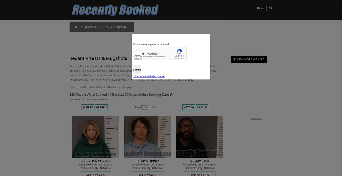 Preview of recentlybooked.com