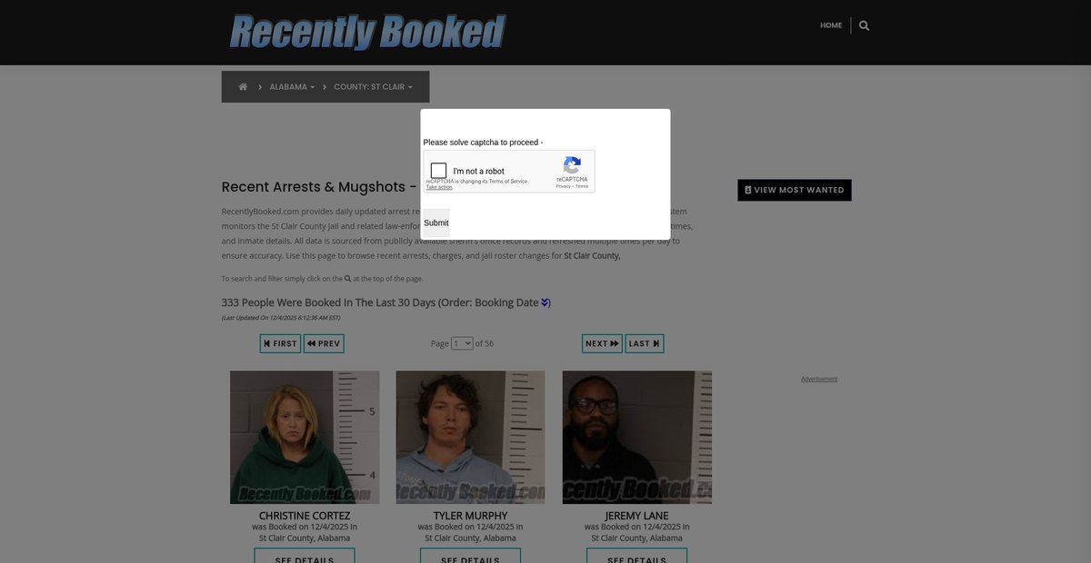 Preview of recentlybooked.com
