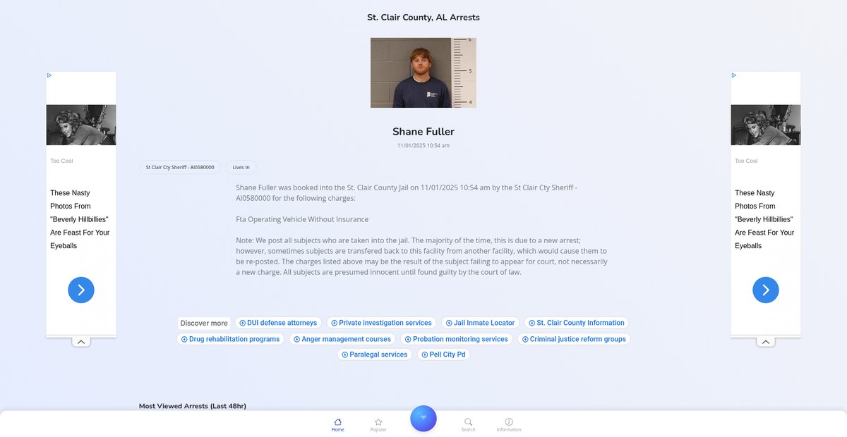 Preview of stclaircountyal.publicjailrecords.com