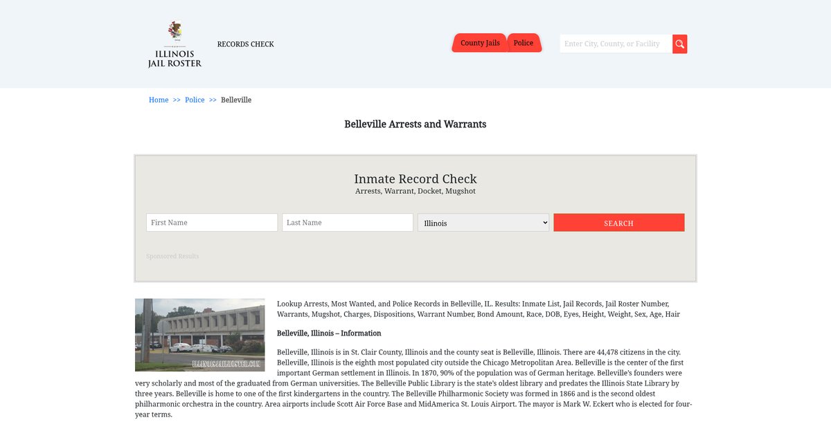 Preview of illinoisjailroster.com