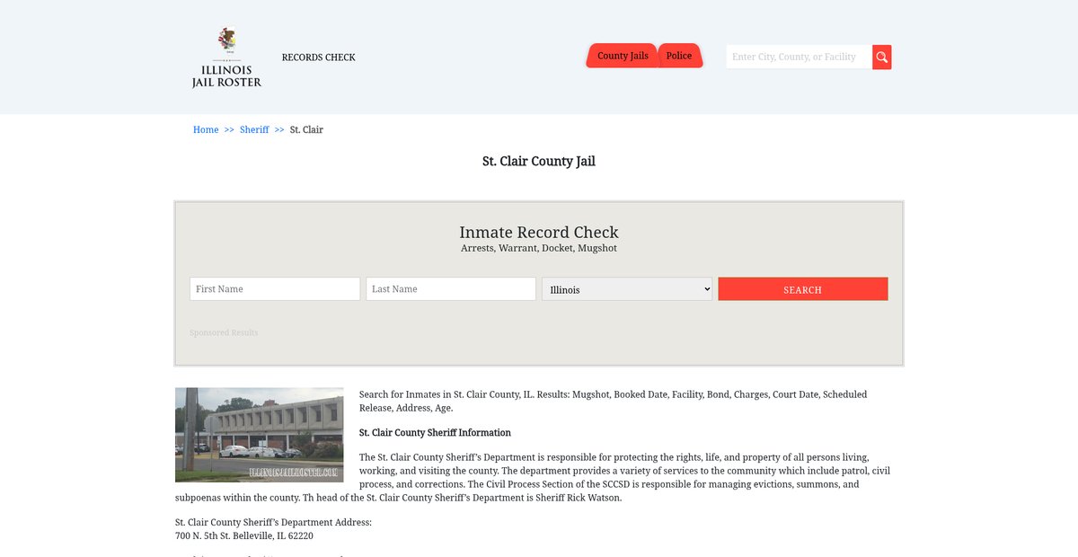 Preview of illinoisjailroster.com