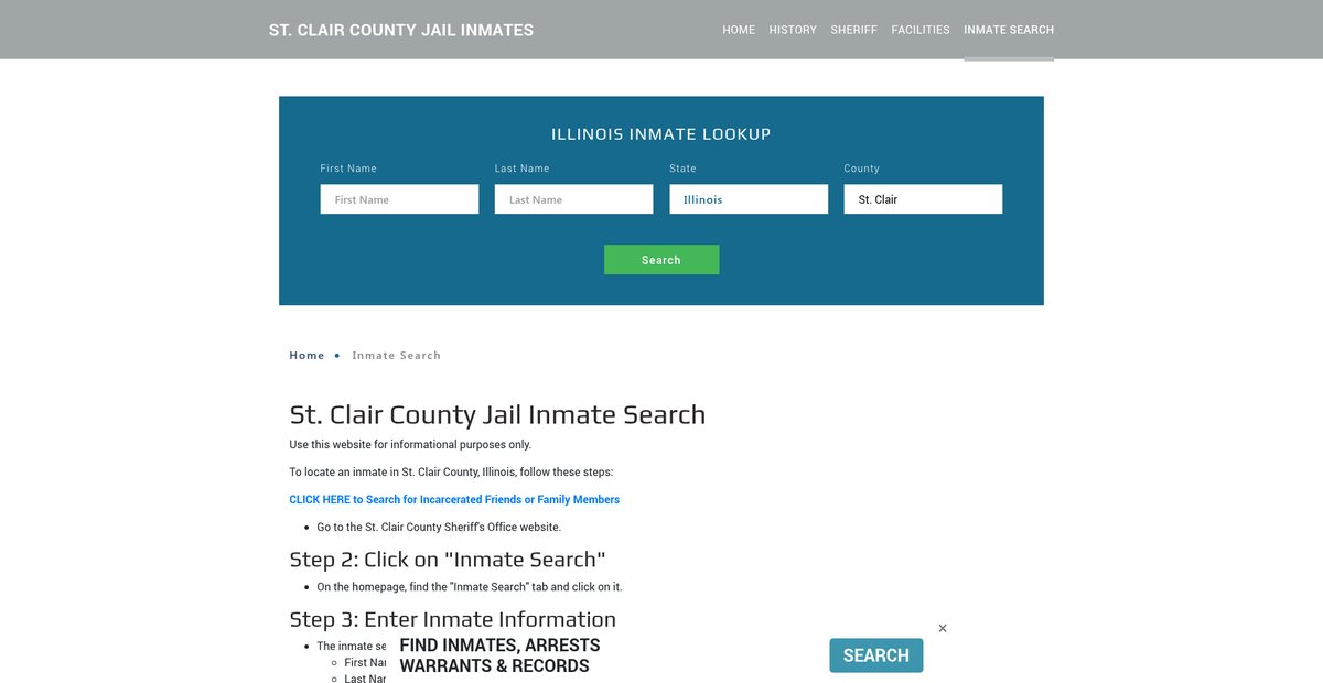 Preview of stclairjailroster.org