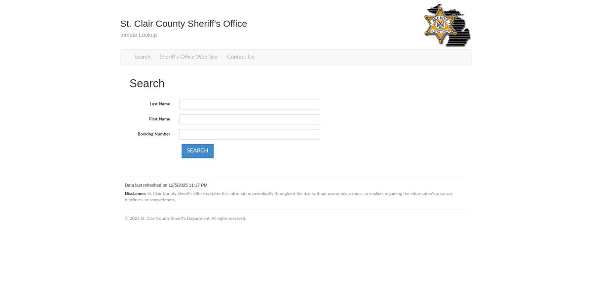 Preview of inmates.stclaircounty.org