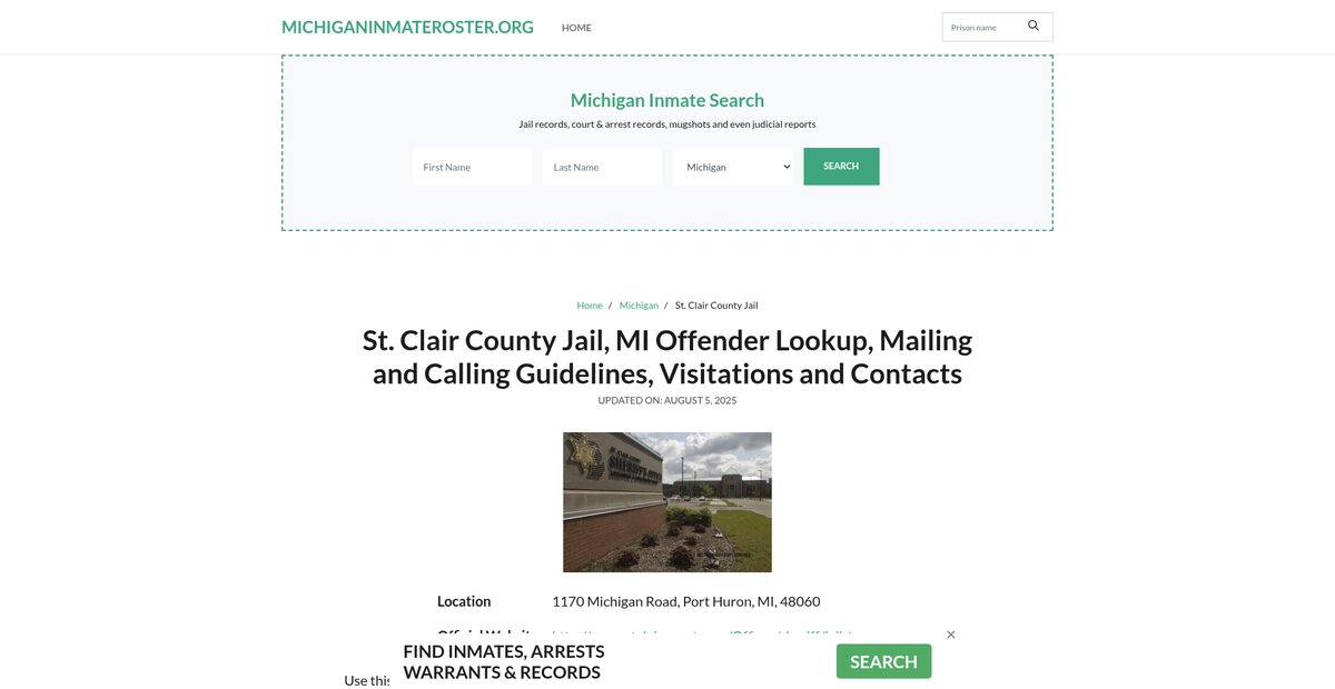 Preview of michiganinmateroster.org