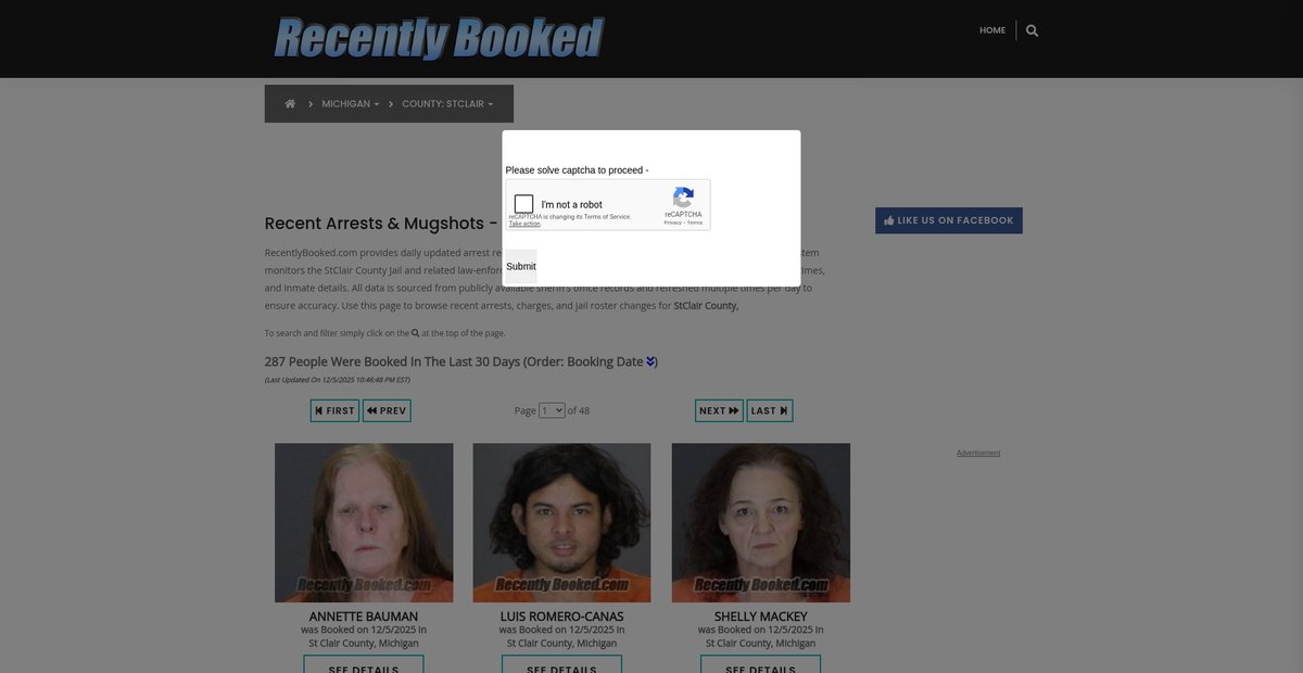 Preview of recentlybooked.com