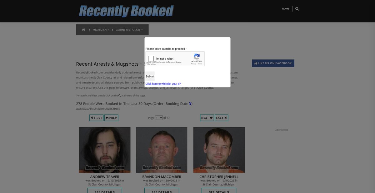 Preview of recentlybooked.com
