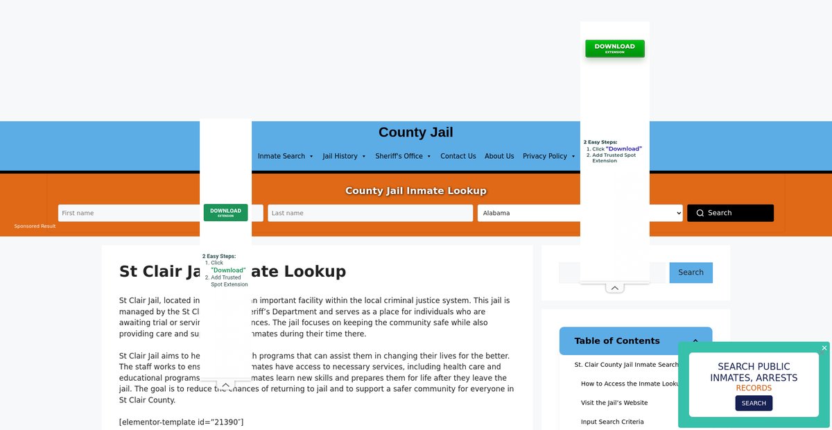 Preview of st-clair.countyjail.org