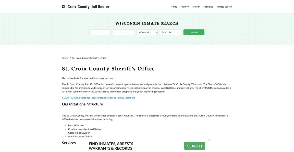 Preview of stcroixcountyjail.org