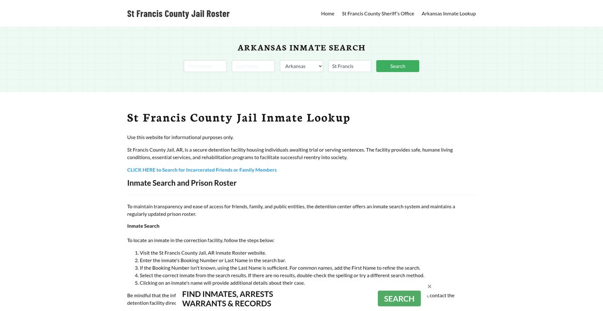 Preview of stfranciscountyjail.org