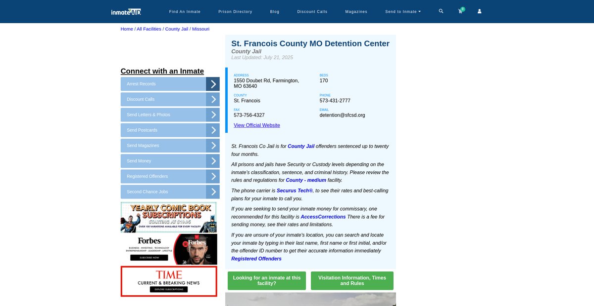Preview of inmateaid.com