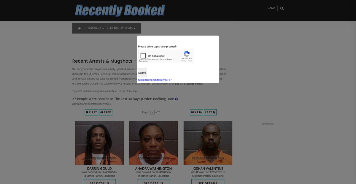 Preview of recentlybooked.com
