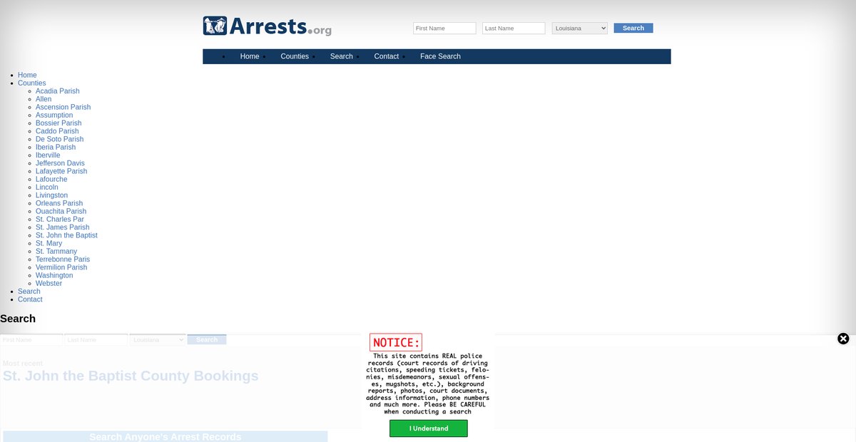 Preview of louisiana.arrests.org