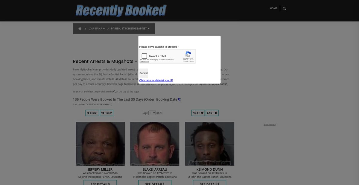 Preview of recentlybooked.com