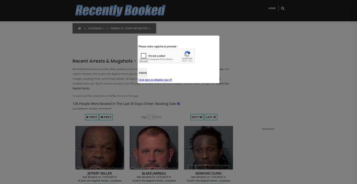 Preview of recentlybooked.com