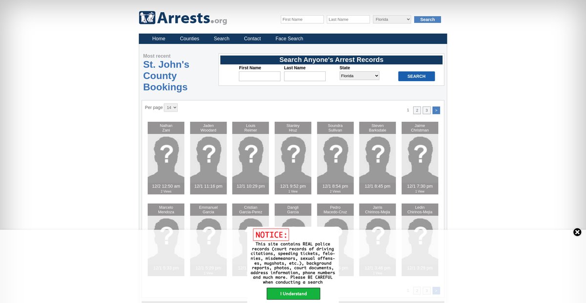 Preview of florida.arrests.org