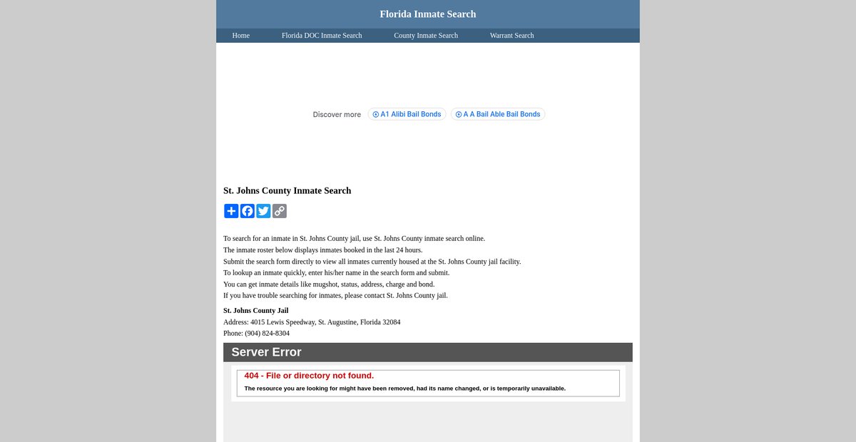 Preview of inmatesearchflorida.org