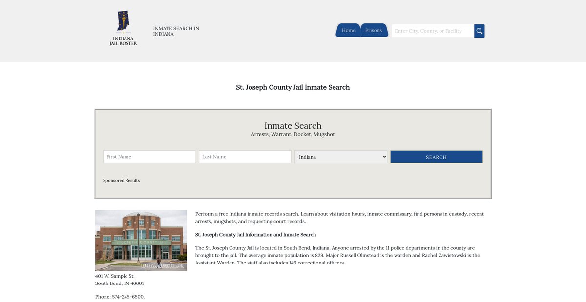 Preview of indianajailroster.com