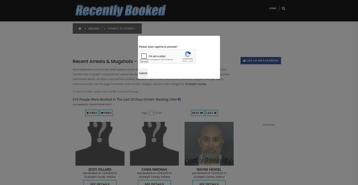 Preview of recentlybooked.com