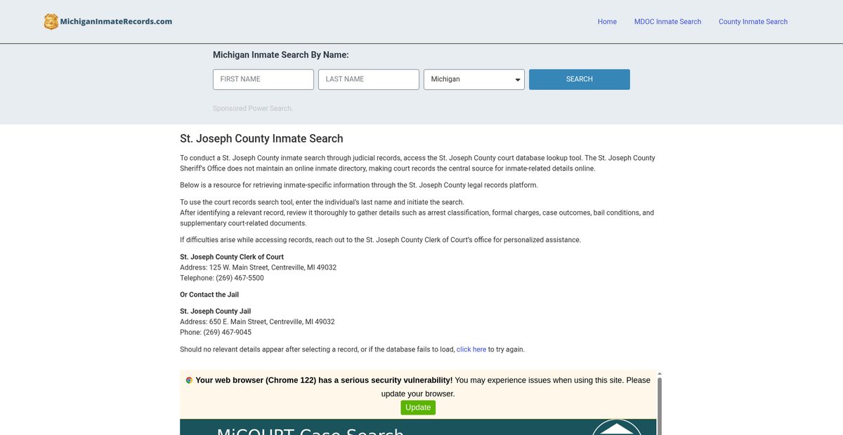 Preview of michiganinmaterecords.com