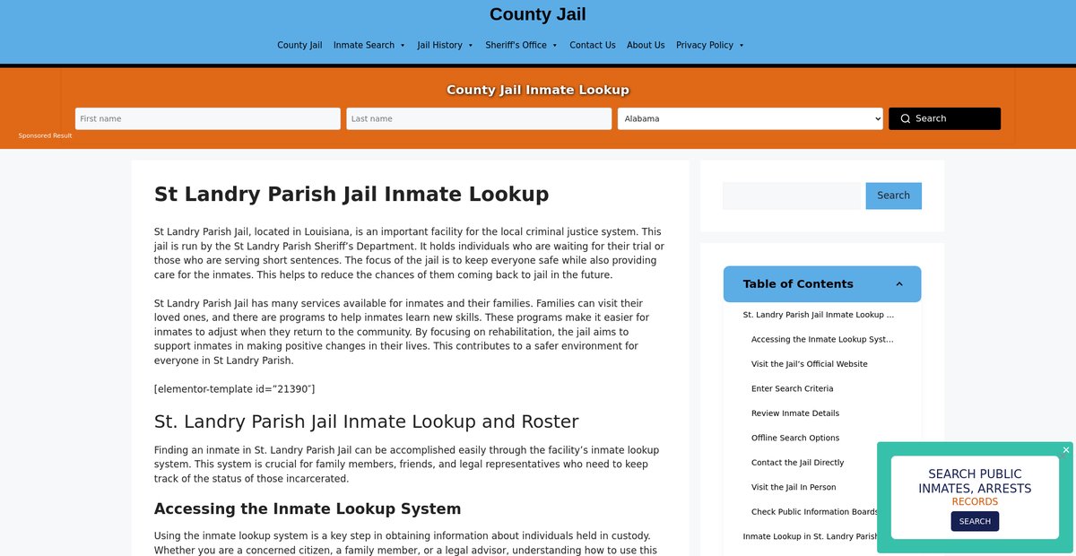 Preview of st-landry-parish.countyjail.org