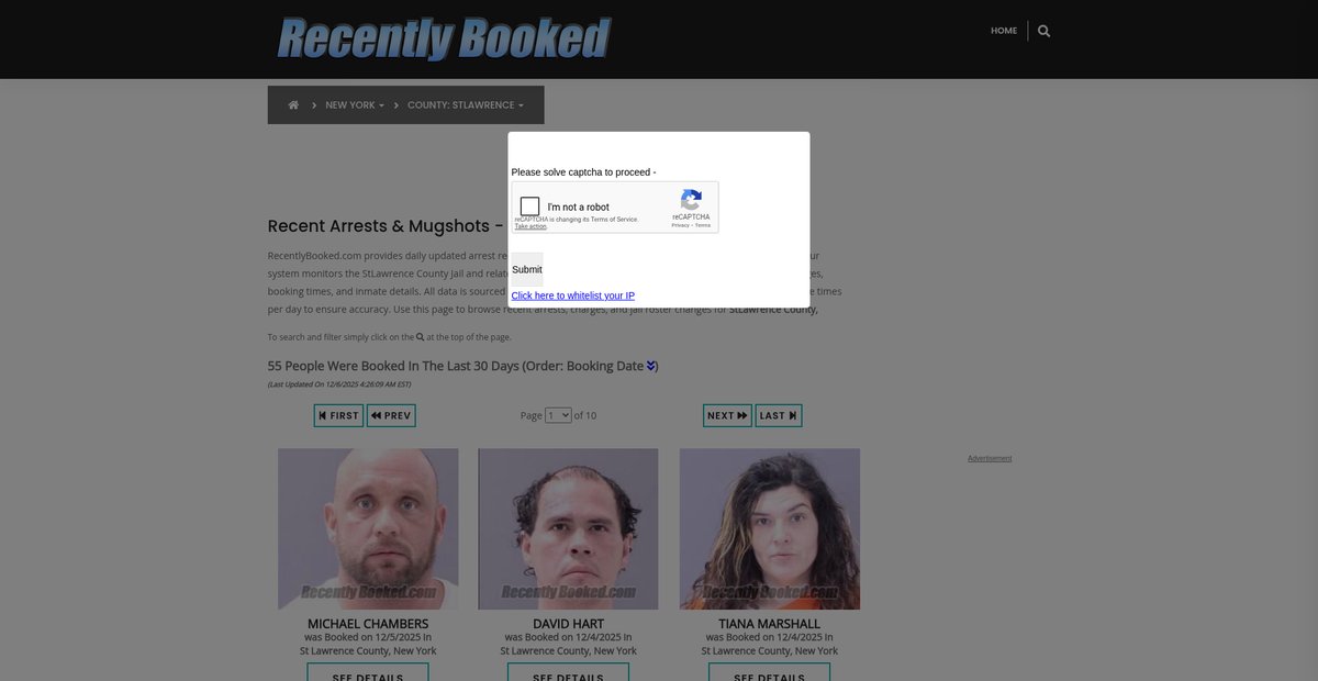 Preview of recentlybooked.com