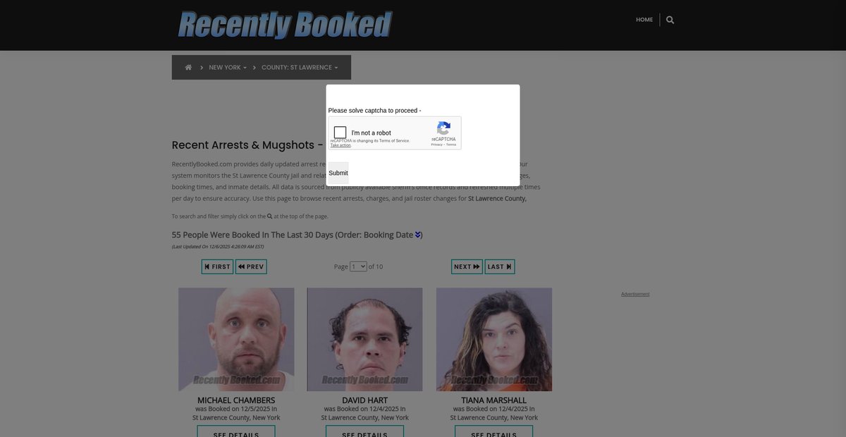 Preview of recentlybooked.com