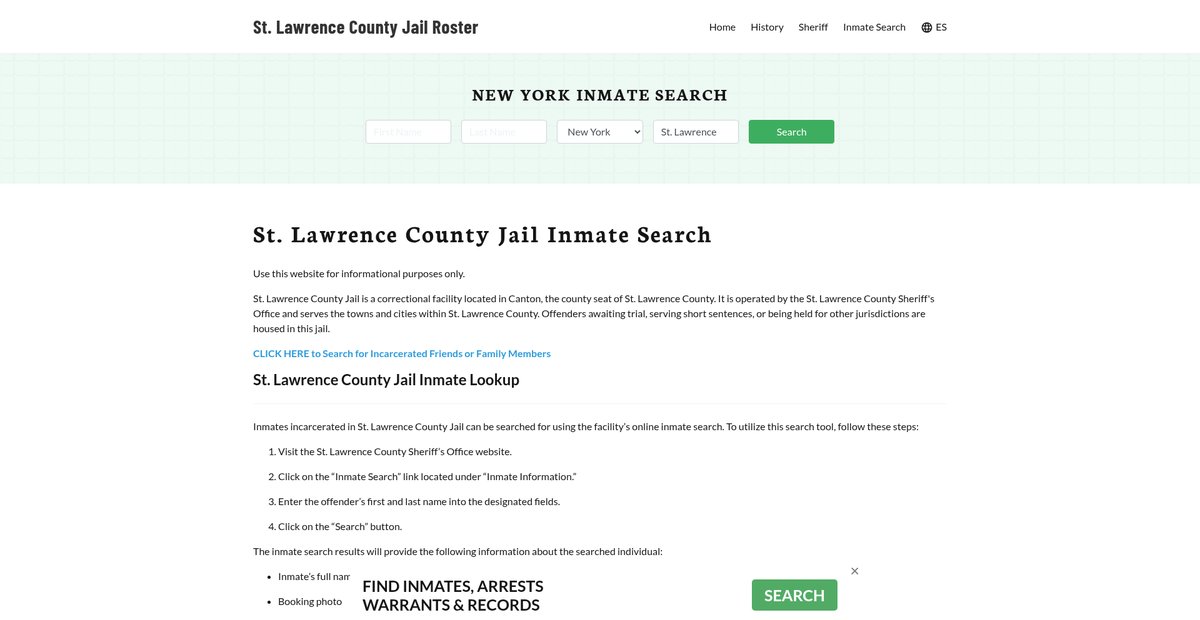 Preview of stlawrencecountyjail.org