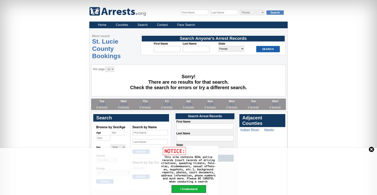 Preview of florida.arrests.org