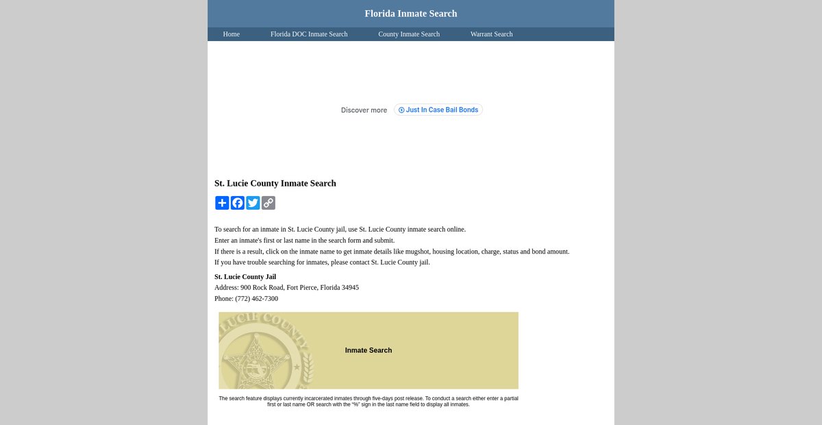 Preview of inmatesearchflorida.org