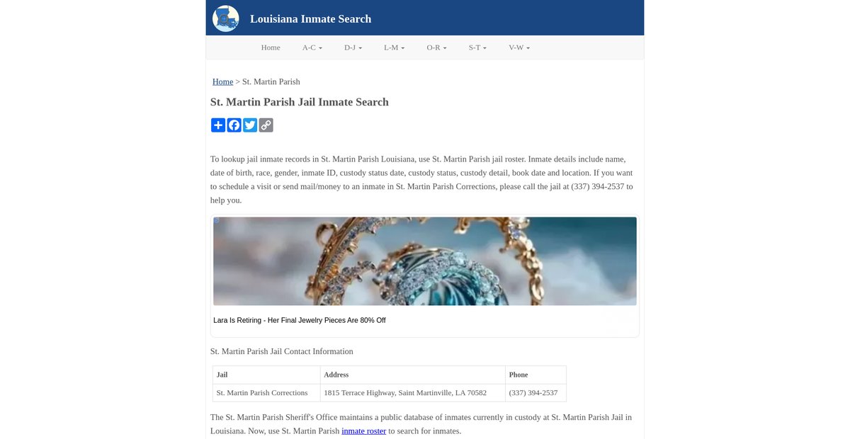 Preview of inmatesearchla.org