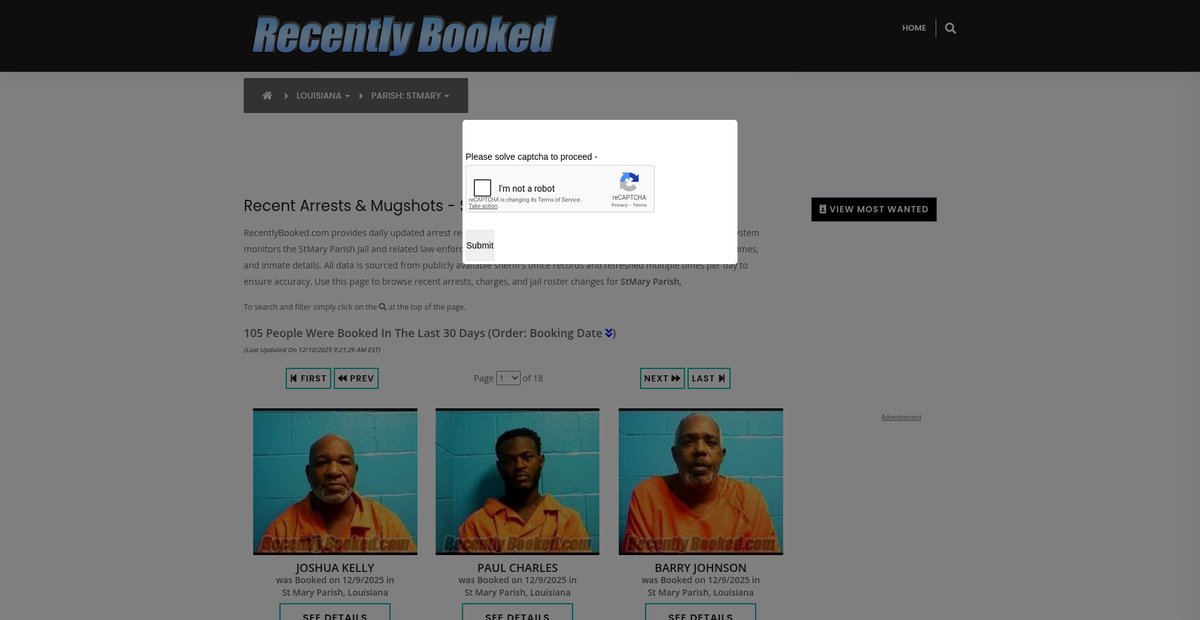Preview of recentlybooked.com