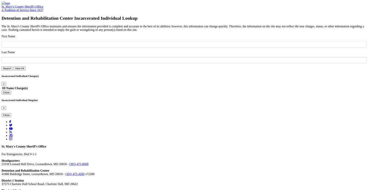 Preview of apps.stmarysmd.com