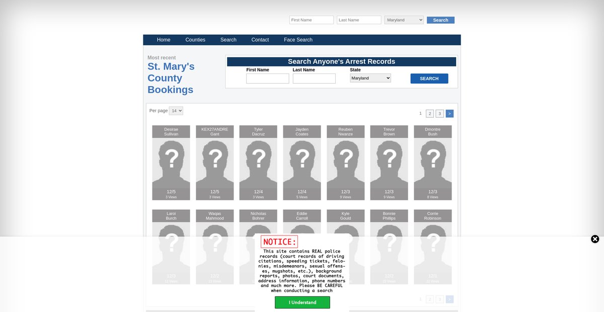 Preview of maryland.arrests.org