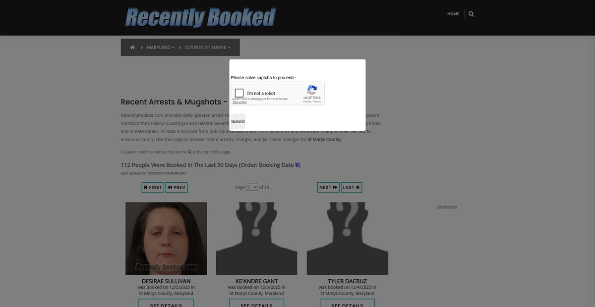 Preview of recentlybooked.com